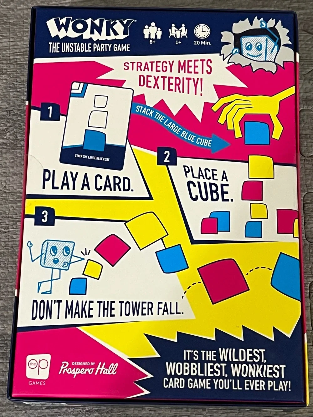 The OP Games Wonky Party Game w/ Cubes, Ages 8-11, 1+ Players,